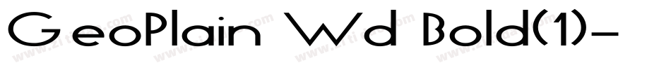 GeoPlain Wd Bold(1)字体转换